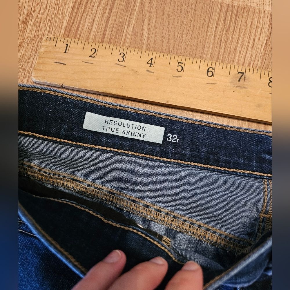 GAP Women's Dark Blue Skinny Jeans Size 32R - Picture 5 of 6